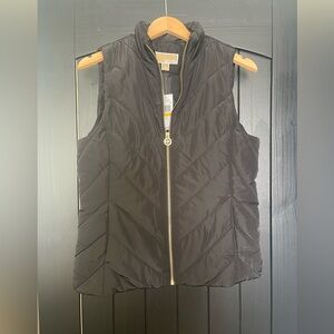 Michael Kors Black Vest with Gold Accents